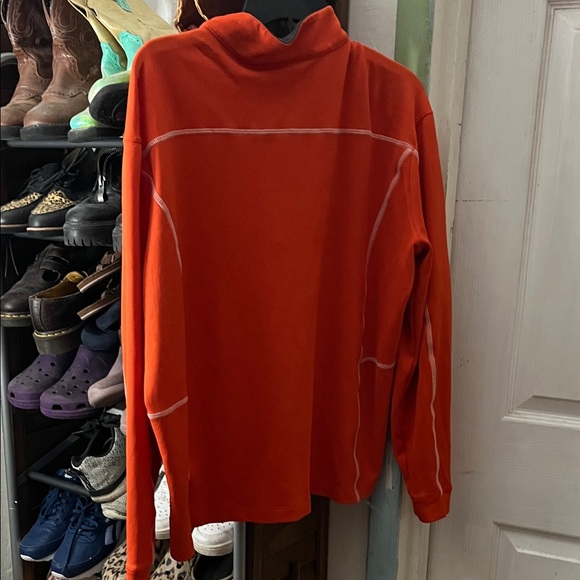 🧚Columbia Orange Quarter-Zip Pullover with Logo V - Picture 5 of 6